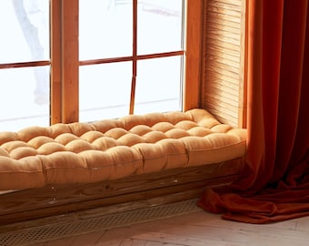 Cuscino da panca personalizzato, Cuscino da panca personalizzato, Cuscino da pavimento, Cuscino per sedile finestra, Cuscino per angolo lettura, Cuscino francese, Cuscino per divano