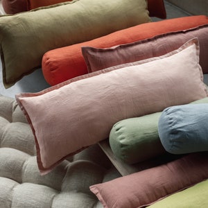 Lumbar Pillow Cover Extra Long Throw Pillow Cover Custom Size Pillow Cover Linen Pillowcase Throw Pillows Covers Linen Pillow Case. Etsy