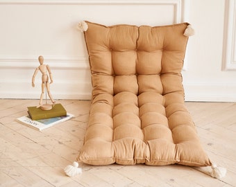 Floor cushion, Floor Sofa, Cushion with Tassels, Floor Pillow, large floor cushion, Bench Cushion, meditation cushion, window seat cushion
