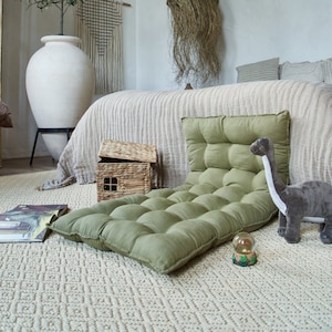 Cushion Floor Sofa, Green Floor Cushion, Reading Nook, Green Bench Cushion,  Large Floor Cushion, Custom Floor Pillow, Futon Cushion - Etsy