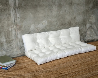 Coussin de banc personnalisé blanc, coussin blanc, coussin de sol, coussin de siège de fenêtre, coussin de coin lecture, coussin Français, coussin de canapé