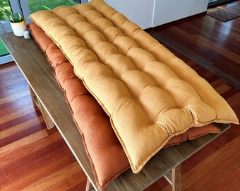 Coussin de sol personnalisé, coussin de canapé, sièges au sol, grand coussin de sol, canapé au sol, coussin de banc personnalisé, Wabi Sabi, coussin de lit de repos