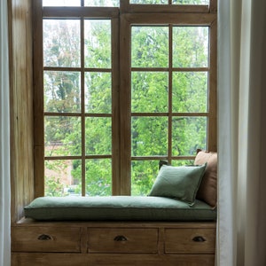 Cojín de ventana, cojín de banco, cojín de banco personalizado, cojín de asiento, cojín de rincón de lectura, cojín francés, cojín de sofá