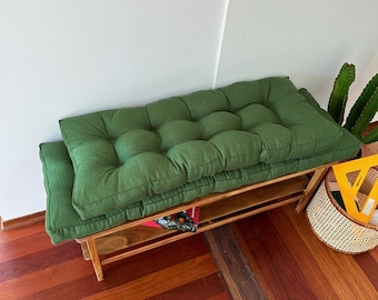 linen bench cushion, Floor Sofa, Custom bench Cushion, Floor Cushion, Window seat cushion, Bench seat, French Cushion Sofa cushion