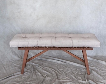 Linen Bench Cushion, Cushion for Bench, Custom Bench Cushion, Window cushion, Window Seat, French Cushion, Floor Pillow