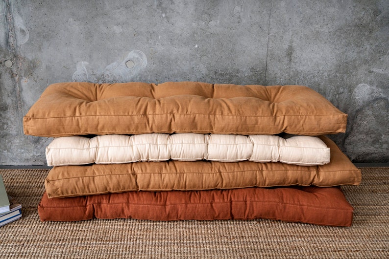 Coussin de banc, coussin pour banc, coussin de banc personnalisé, coussin de fenêtre, siège de fenêtre, coussin Français, oreiller de sol image 4