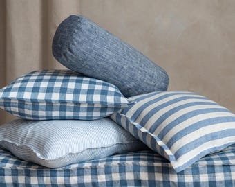 Extra lumbar pillow cover, Long throw pillow cover, Custom size pillow cover, Linen pillowcase, Throw Pillows Covers, Linen pillow case.