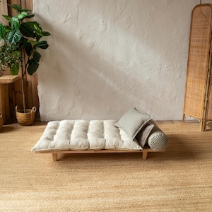 Large Floor Cushion, Floor seating, Floor Pillow, Window seat cushion, Custom bench cushion, French cushion, Wabi Sabi image 14