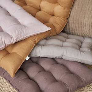 Large Floor Cushion, Floor seating, Floor Pillow, Window seat cushion, Custom bench cushion, French cushion, Wabi Sabi image 10
