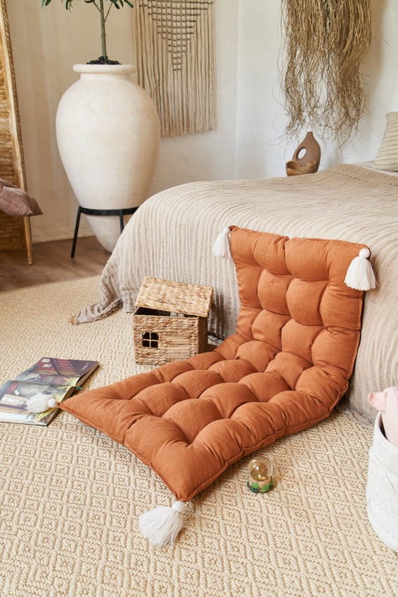Custom Floor Cushion, Floor Sofa , Linen Floor Pillow, Futon Japanese,  Bench Cushion, Daybed Cushion, Floor Seat. 