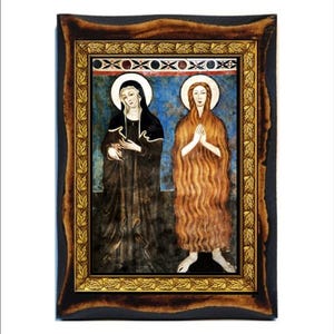 Heilige Clara van Assisi met de heilige Maria van Egypte - Sainte Claire d&#39;Assise et Marie d&#39;Égypte - Света Клара сишка и Марија Египатска