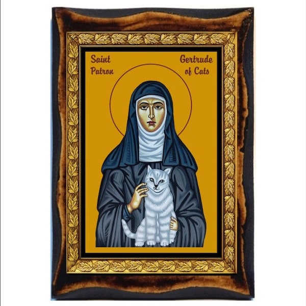 Saint Gertrude of Nivelles - Sainte Gertrude - Santa Gertrude - Sankt Gertrud - Gertrude the Patron of Cats - Santa Gertrude di Nivelles
