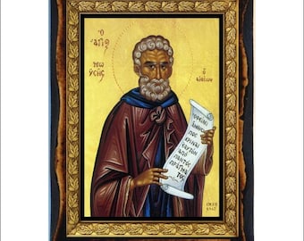 Placa de madera de San Moisés el Negro - Abba Moisés el Ladrón