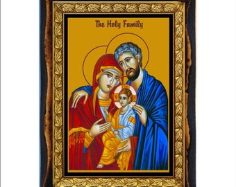 ICONE PEINTE A LA MAIN STE FAMILLE 13X16CM MDV - Articles Religieux