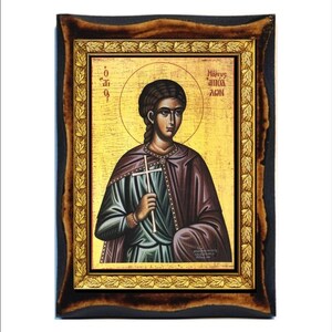 Sant'Apollo-San Apolo-Święty Apollin-São Apolo-Свети Аполон-Sankta Apolono- Legno fatto a mano, Immagine sacra su targa