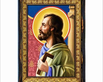 Saint Joseph of Arimathea Byzantine Icon - Catholic Holy Card on