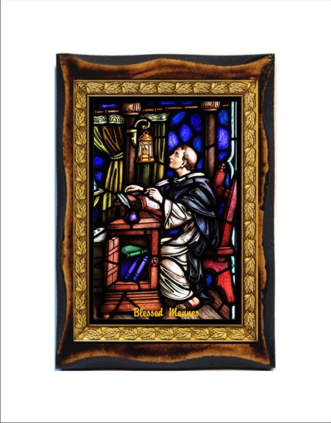 Blessed Mannes De Guzman - Icon on Handmade Wooden Plaque, Catholic ...