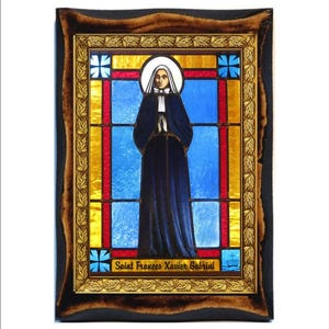 Francis Xavier - François Xavier - Frans Xavier - Francisco de Xavier - San Francisco - Icona in legno fatta a mano di San Francesco su placca cattolica