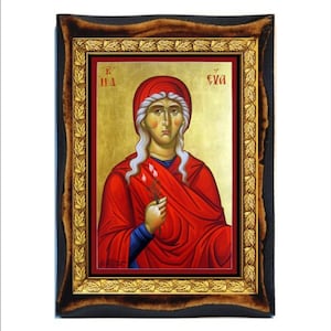 Santa Eva-Sainte Eve-Heilige Eva-Santa Eva-Sint Eva-Święta Ewa-Sankta Eva-Света Ева-Sfânta Eva-Sveta Eva-Madeira artesanal, Cartão sagrado em placa