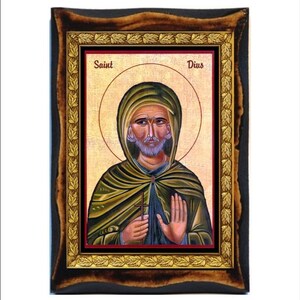 Saint Dius - San Dius - San Dio - Święty Dius - São Deus - Свети Дије - San Diu - Legno fatto a mano, Santino su placca