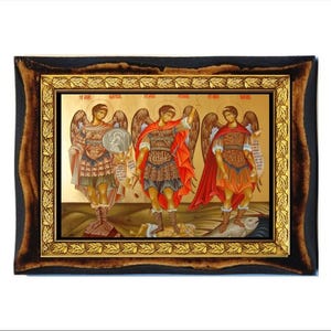 The archangels Michael, Gabriel and Raphael -Archangel Michael -Archangel Gabriel- Archangel Raphael -San Michele -San Gabriele -San Rafael