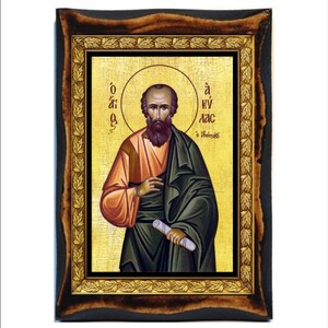 Saint Aquila - Sankta Akvila - San Aquila - Święty Akwila - Santa Áquila - Свети Аквила - handgemaakt hout, heilige kaart op plaquette