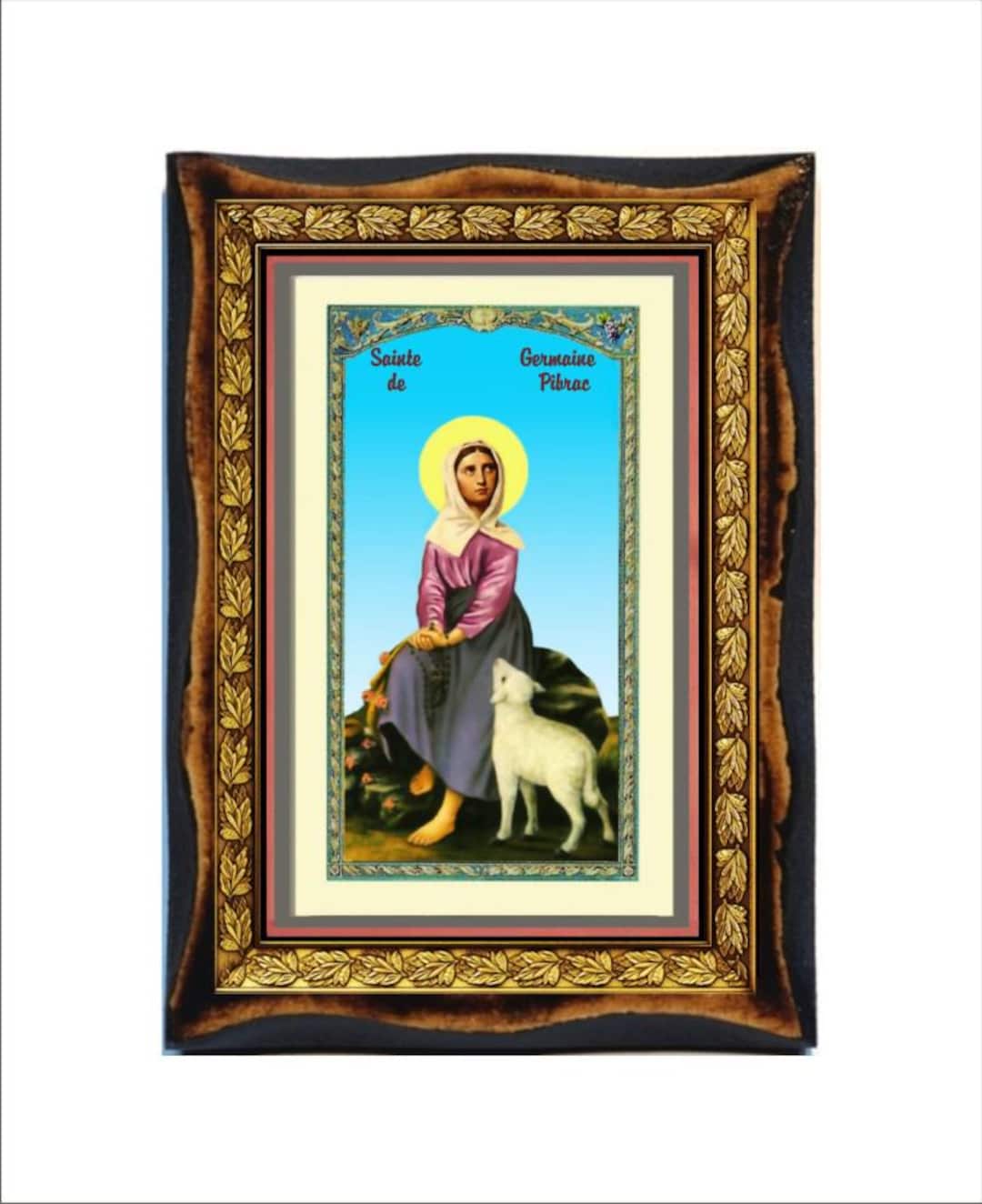 Saint Germaine Cousin - Holy Card - Handmade Wood Plaque - Etsy