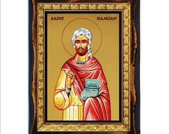 Saint Peter Damian - Byzantine Art - Catholic Holy Card on Handmade ...