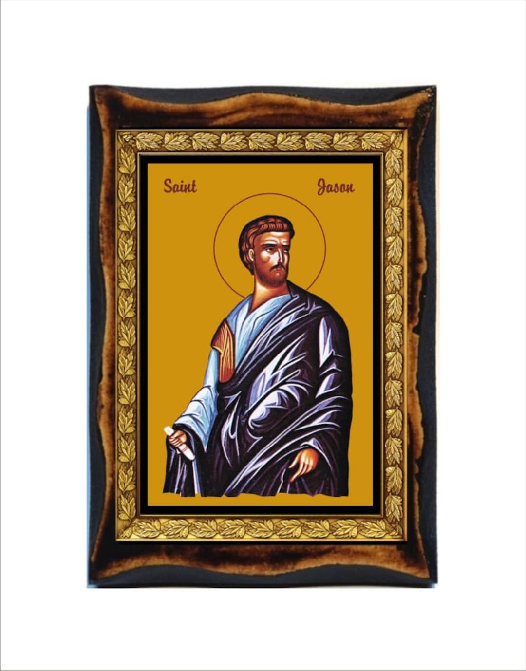 Saint Jason the Apostle - Holy Card - Icon on Handmade Wooden Plaque ...