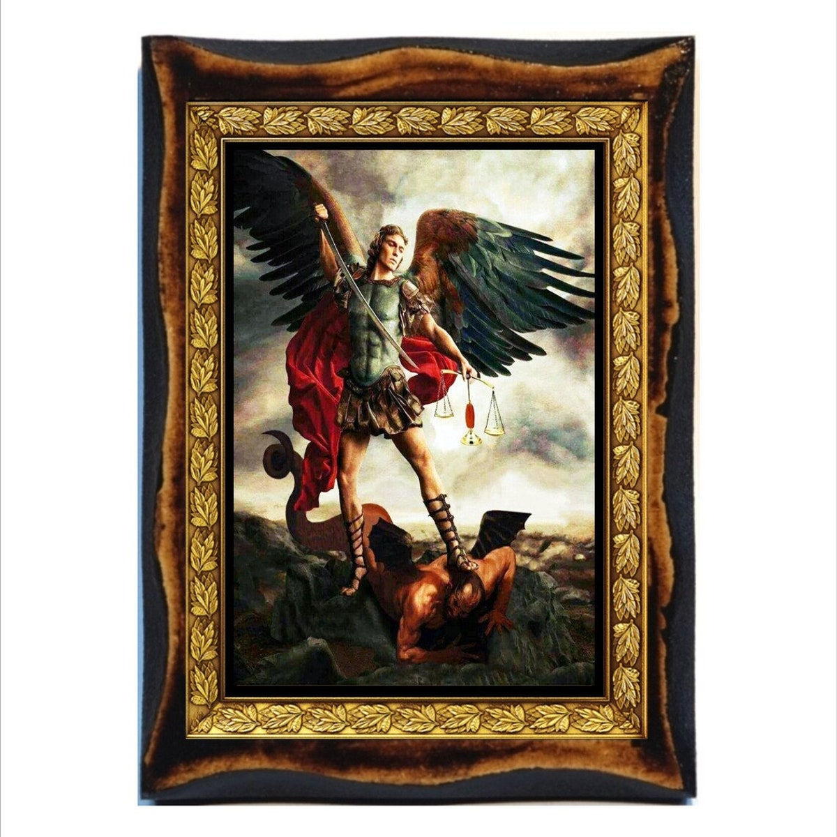 Michael Angel - Michael Archangel - Michael Archange - Saint Michel - San Miguel Handmade Wood, Icon on Plaque Orthodox, Catholic, Altar - Etsy
