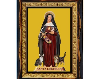 Saint Gertrude of Nivelles - Sainte Gertrude - Santa Gertrude - Sankt Gertrud - Gertrude the Patron of Cats - Santa Gertrude di Nivelles