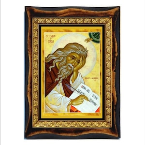 Saint Isaac the Syrian Plaque: Handmade Wood Altar Icon