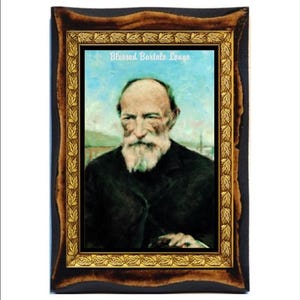 Seliger Bartolo Longo - Heiliger Bartolo Longo - Beato Bartolo Longo - Bartùmiej Longo - Bartolomeu Longo -Handgefertigtes Holz, Heilige Karte auf Plakette