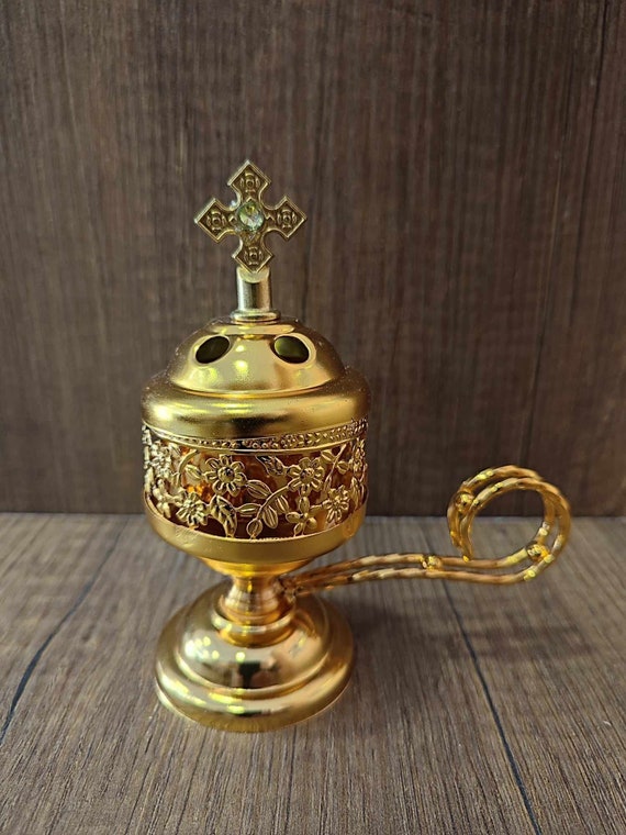 Gold Metal Thurible: Orthodox Catholic Incense Burner - Etsy