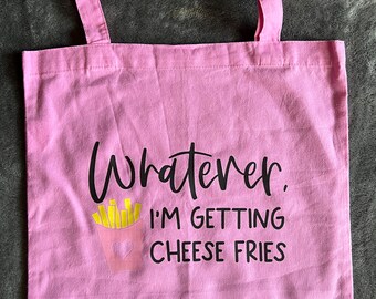 Mean Girls Regina George karen custom made tote/shopping/merch bag pink cheese fries