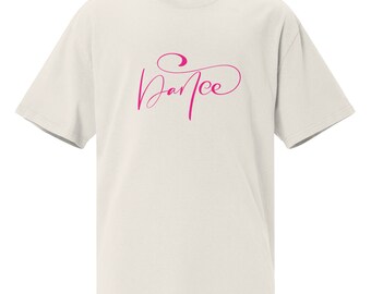 DANCE Oversized faded t-shirt hot pink design