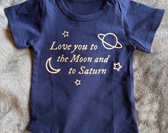 Taylor swift theme onesie ‘love you to the moon and Saturn sz 1-3m and 3-6 months limited availability