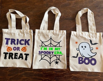 Halloween trick or treat bags, 3 designs,add a name!