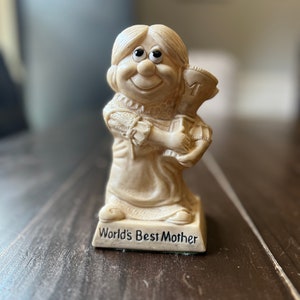 Russ & Wallace Berrie World’s Greatest Mother Figurine from 1970 Vintage