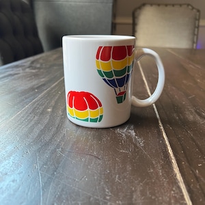 Rainbow Air Balloon Mug FTD Pick Me Up Bouquet 1980s Vintage Coffee Tea
