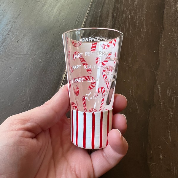 Peppermint Shooter Shot Glass by Lolita Christmas Candy Cane