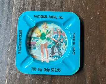 National Press, Inc. Promotional Pin Up Ashtray Midcentury