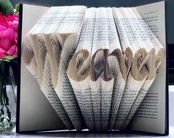 CUSTOM Name Folded Book Art