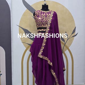 Embroidered Georgette Dhoti Suit: Indian Wedding Outfit