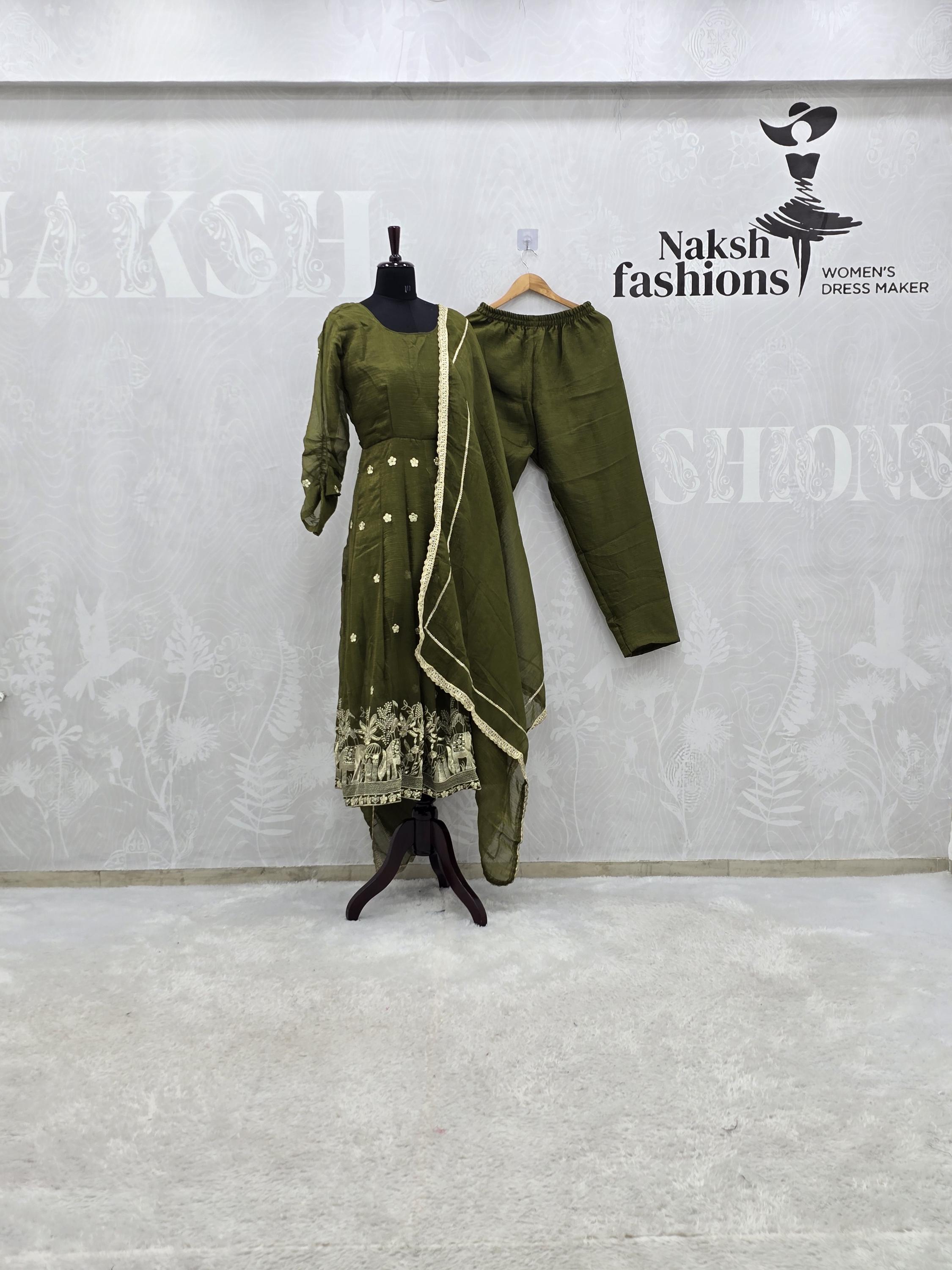 green emerald velvet dress Olive Mehndi Lehnga Choli