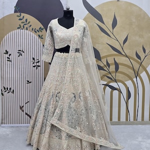 Made To Measure Soft Butterfly Net Lehenga Choli for Wedding, Indian Partywear Lehenga Choli Set for Women, South Asian Fashion