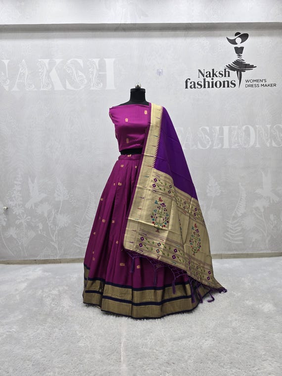 fitted lace wedding dress Prettiest purple Crop top Lehenga – Shopping World main image 0