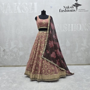 Wedding Wear Georgette Lehenga Choli With Thread Sequins Embroidery Work And Fancy Dupatta For Women, Indian Lehenga, Ethnic Wear, Lehengas
