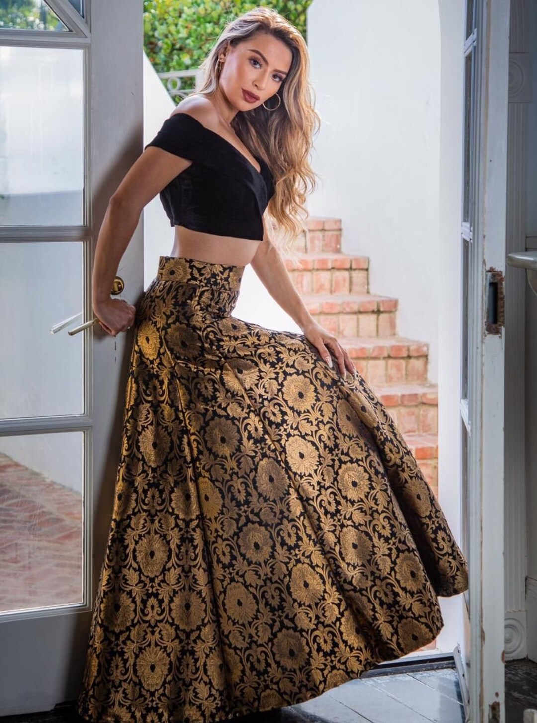 Black Banarasi Lehenga Choli and Zari Weaving Work With Net - Etsy Singapore