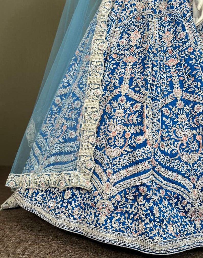 Lavender Cording Embroidery Designer Lehenga Choli main image 1